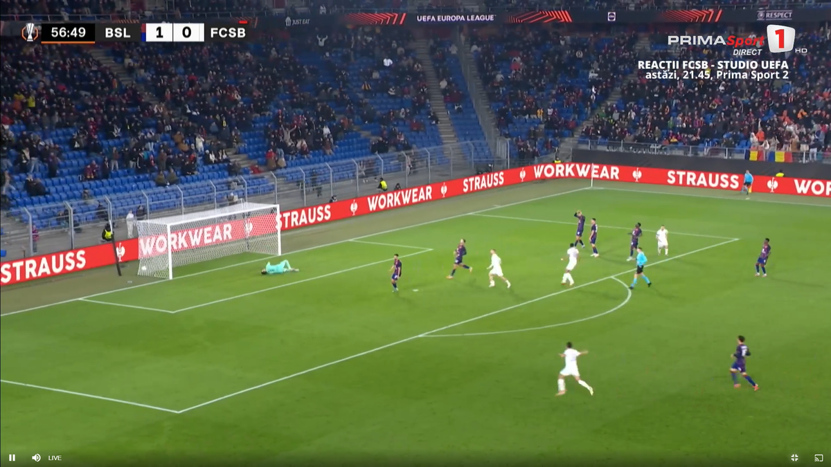 Golul superb marcat de Olaru în Basel - FCSB