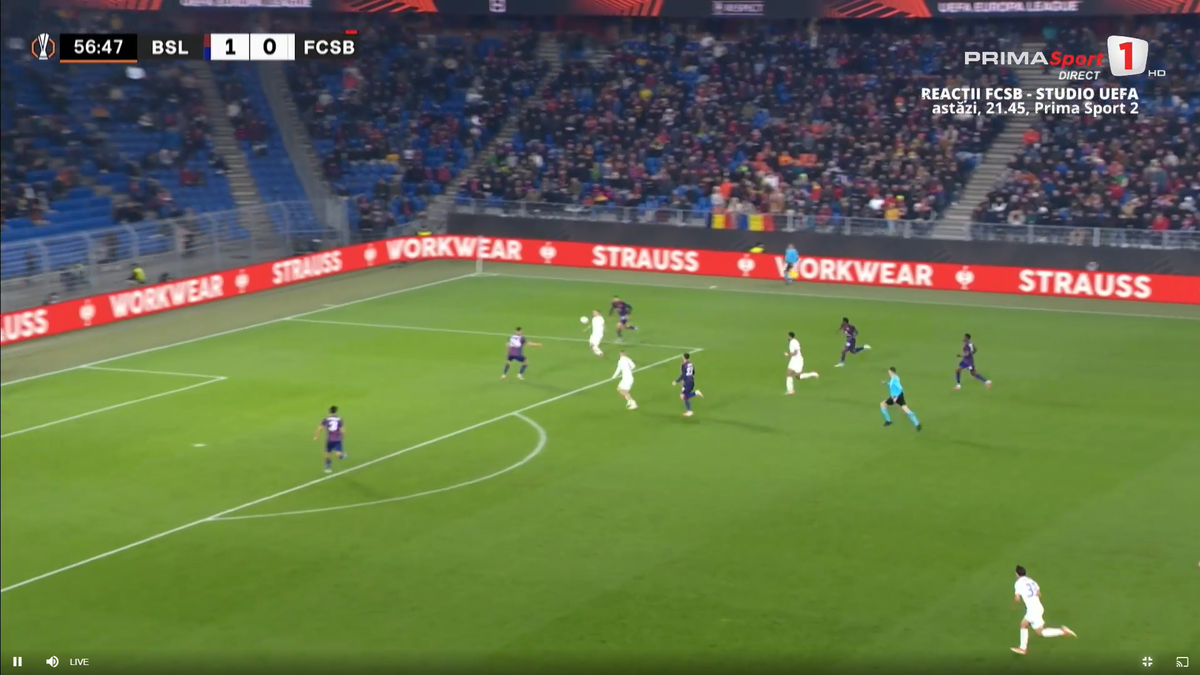 Golul superb marcat de Olaru în Basel - FCSB