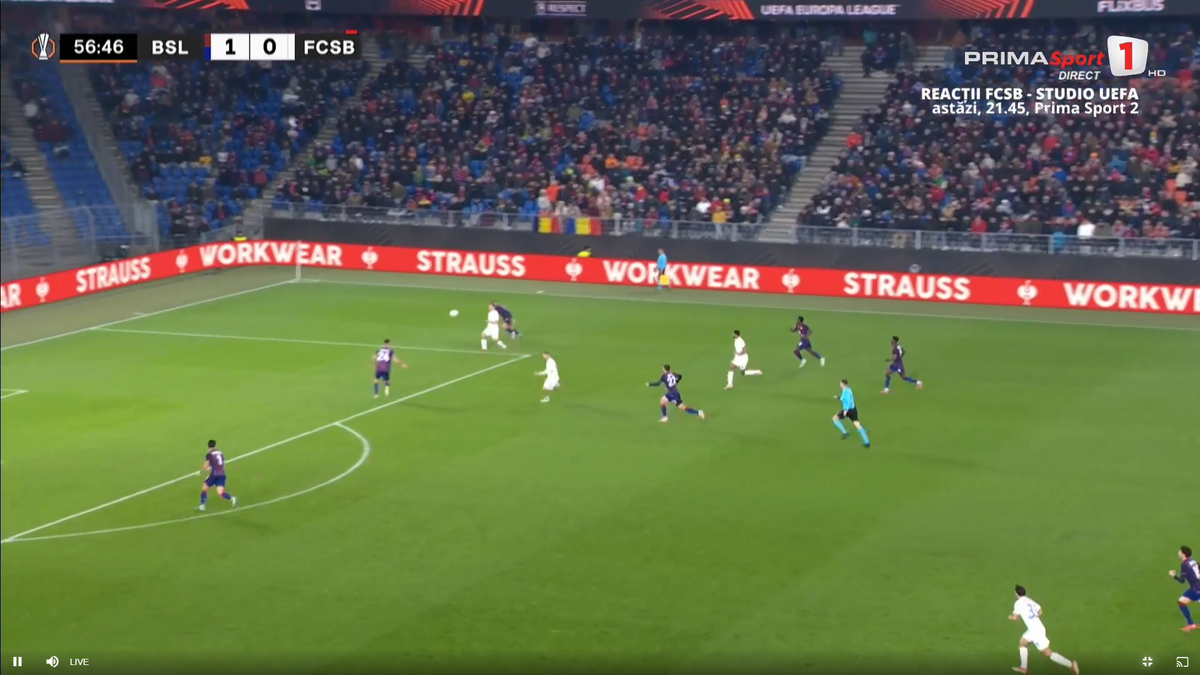 Golul superb marcat de Olaru în Basel - FCSB