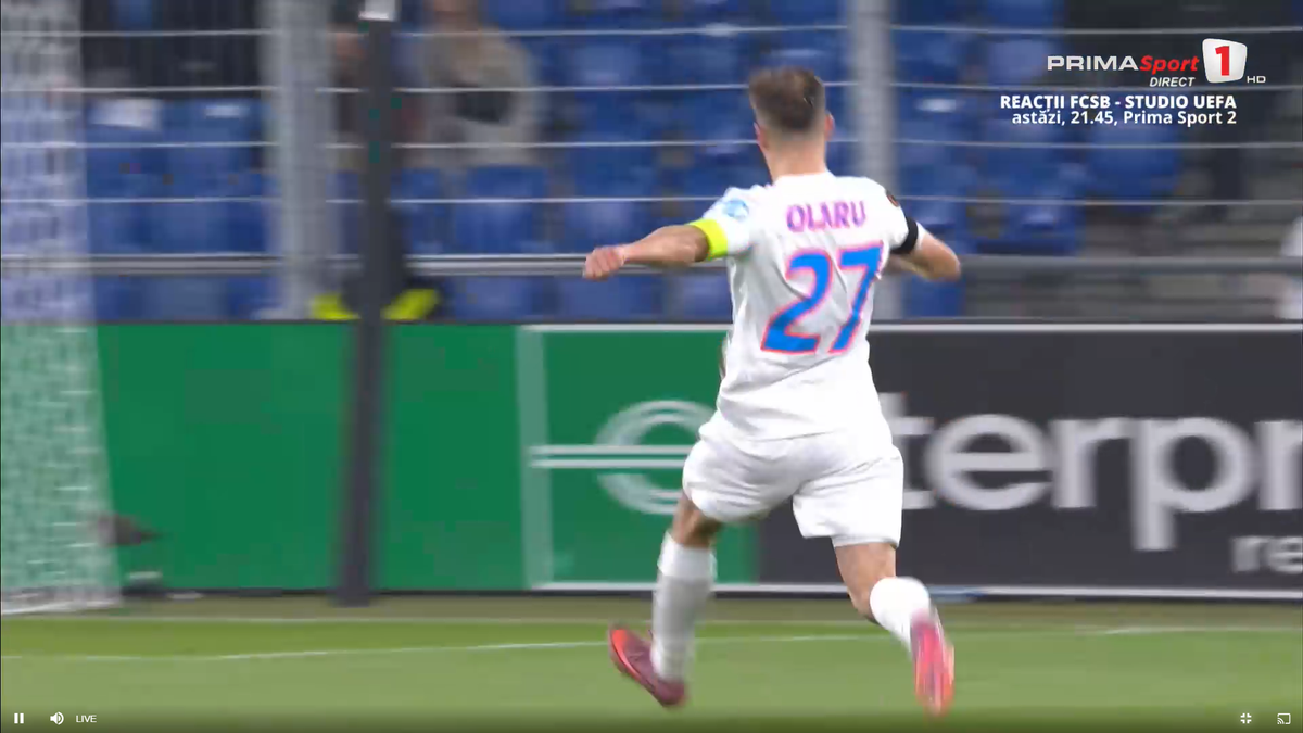 Golul superb marcat de Olaru în Basel - FCSB
