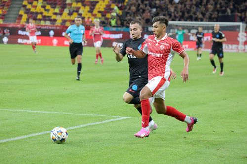 Alex Musi și Mihai Toma, în Dinamo - FCSB. FOTO: GSP.ro