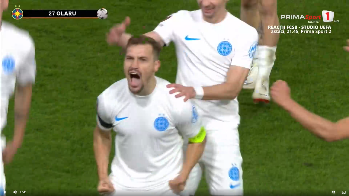 Golul superb marcat de Olaru în Basel - FCSB