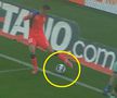 Faza din care a rezultat golul doi al FCSB-ului / Captură Telekom Sport
