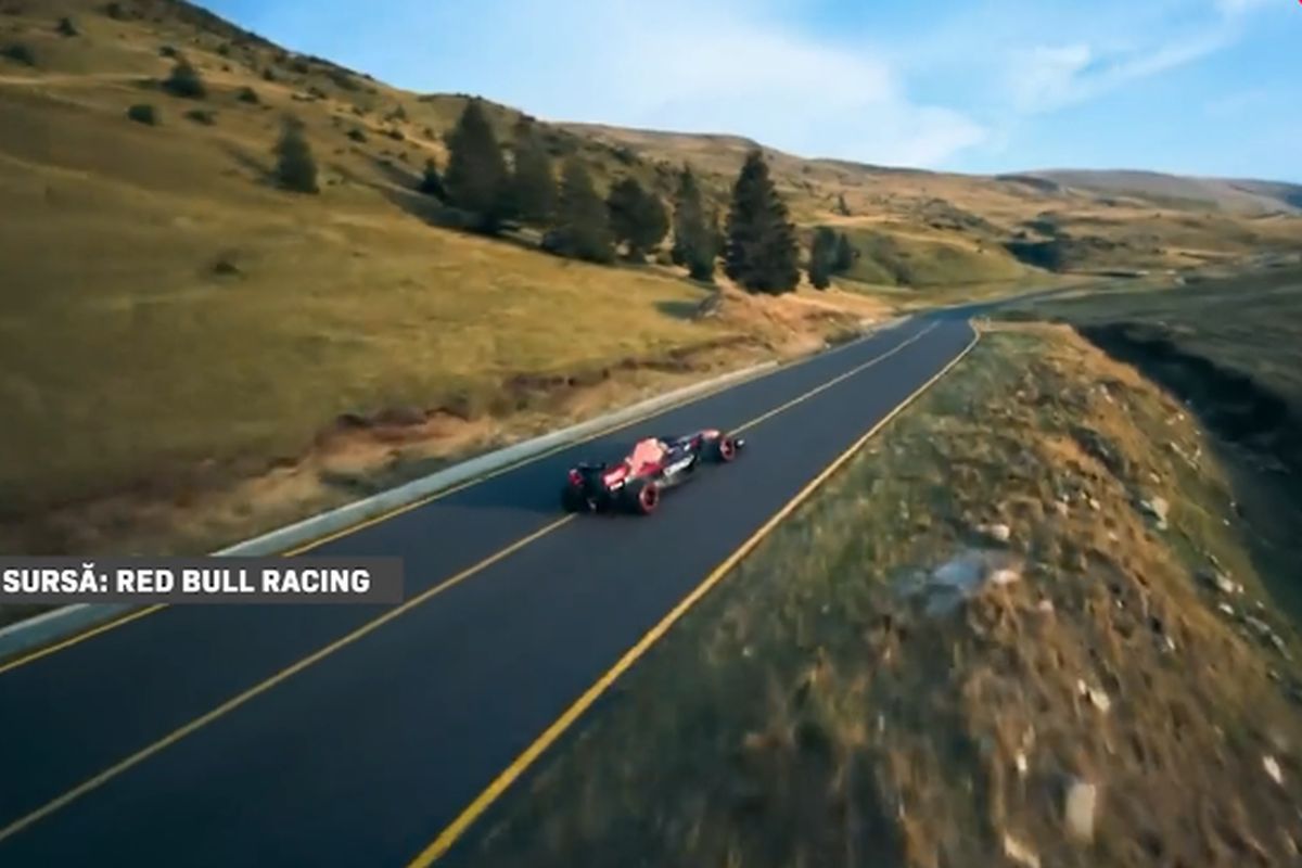 Ce se întâmplă când monopostul F1 al lui Vettel e blocat de o nuntă pe Transalpina? Cadre memorabile filmate pe cea mai înaltă șosea din România 