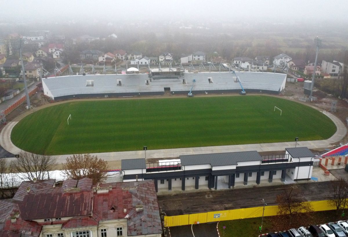 Imagini cu noul stadion al Chindiei Târgoviște - decembrie 2022