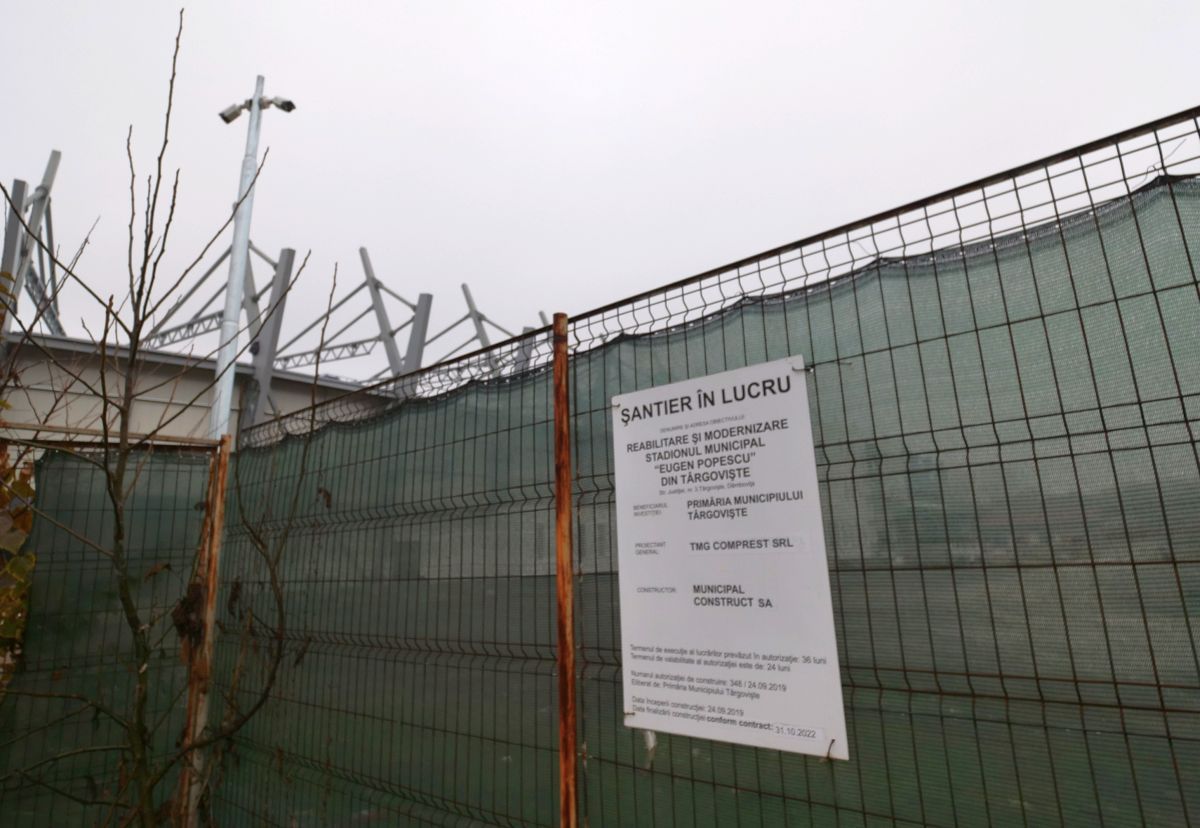 Imagini cu noul stadion al Chindiei Târgoviște - decembrie 2022