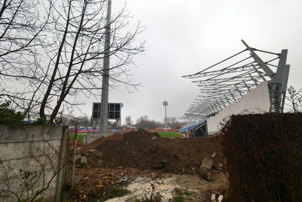 Imagini cu noul stadion al Chindiei Târgoviște - decembrie 2022