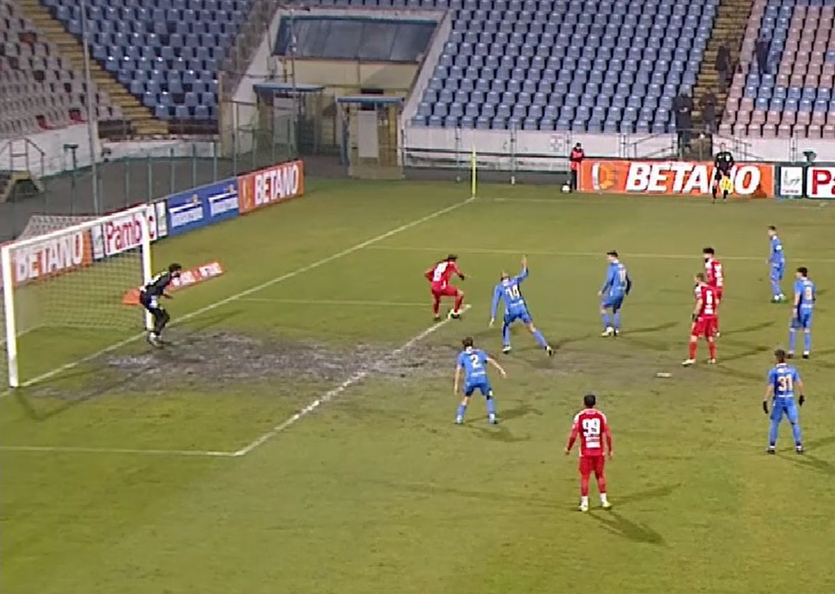 Eroare uriașă de arbitraj în Slobozia - Dinamo, din Cupa României » Neluț Roșu, privat de un gol fabulos