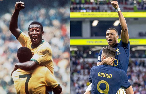 Două imagini fantastice » În oglindă, pentru istorie la Mondial: Pelé și Mbappé, după o jumătate de secol!