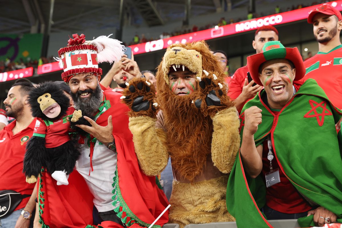 Maroc - Spania, spectacol în tribune