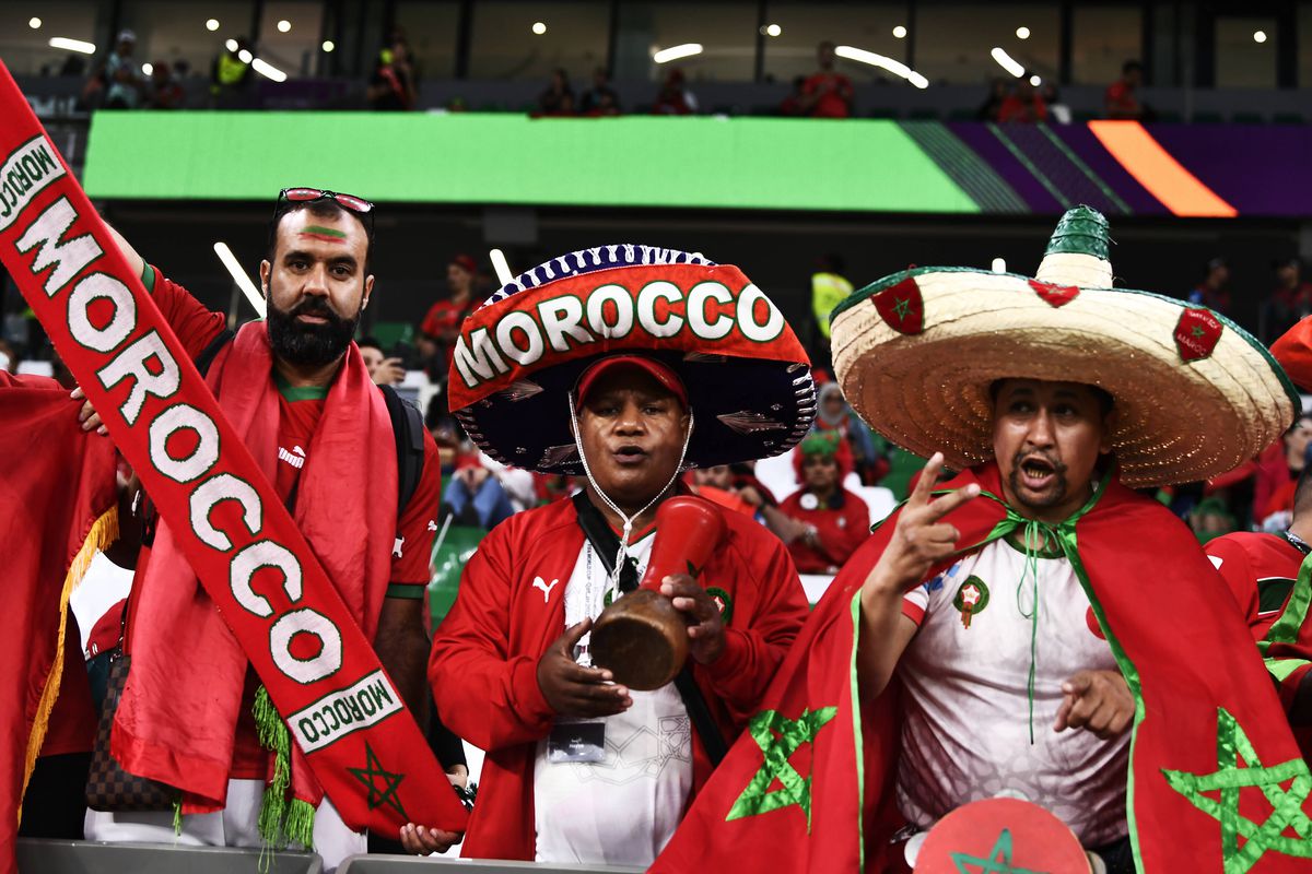 Maroc - Spania, spectacol în tribune