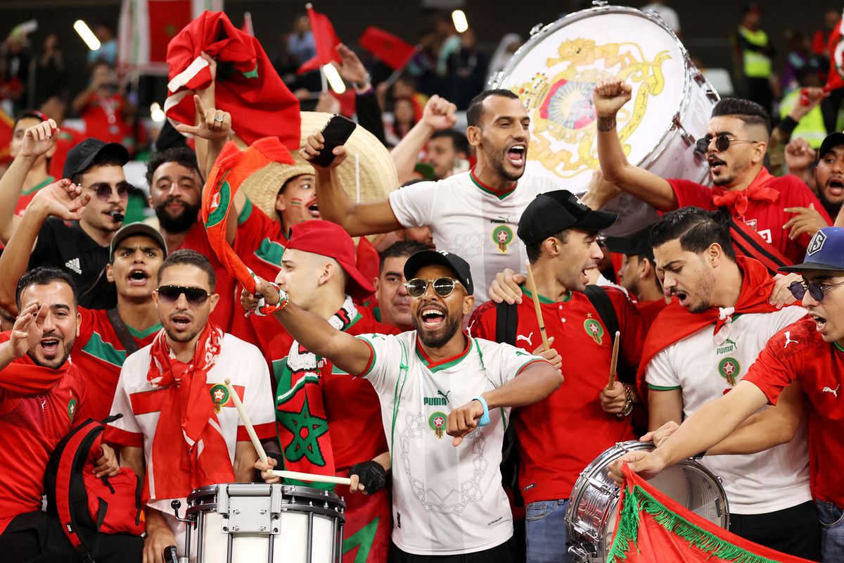 Maroc - Spania, spectacol în tribune