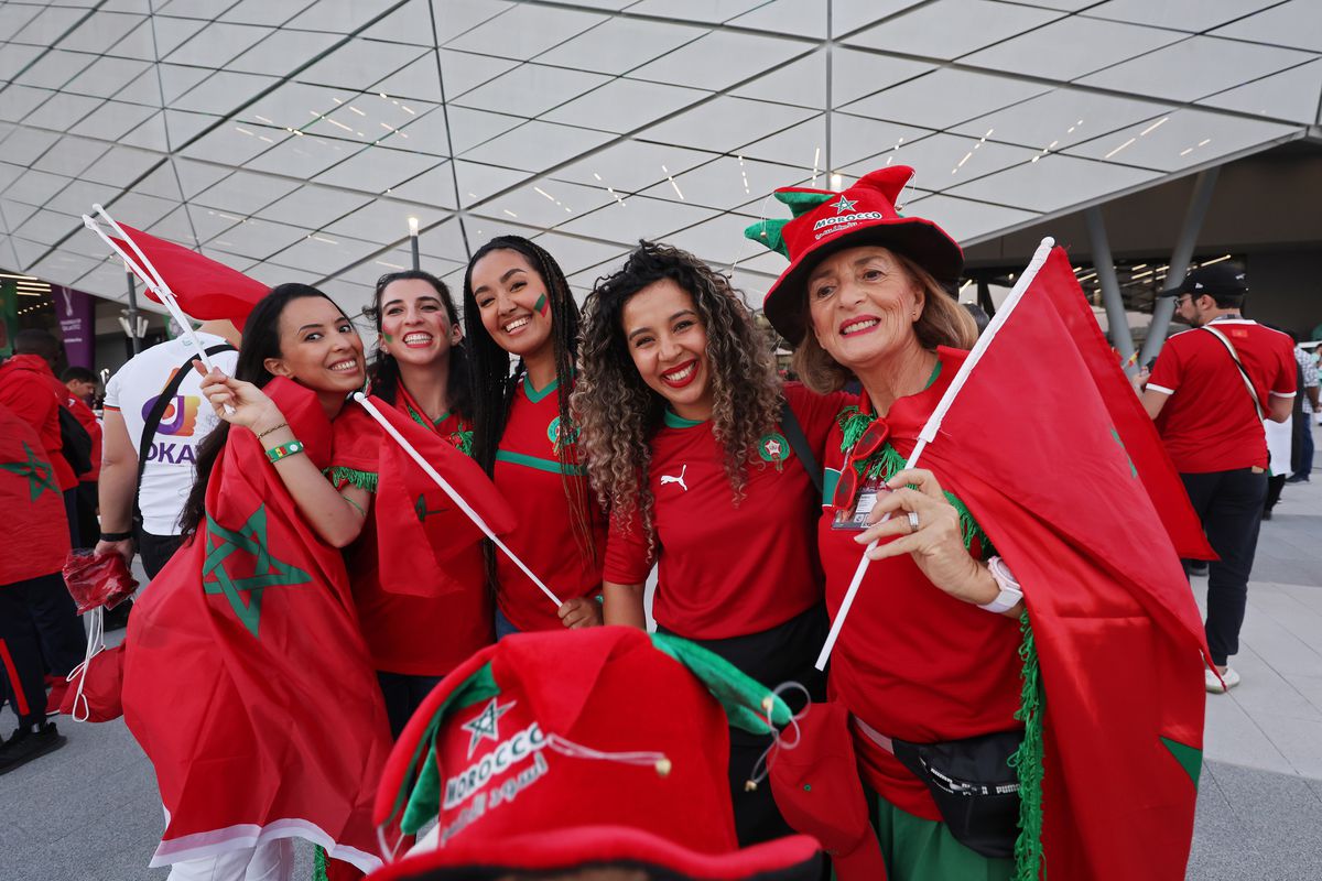 Maroc - Spania, spectacol în tribune