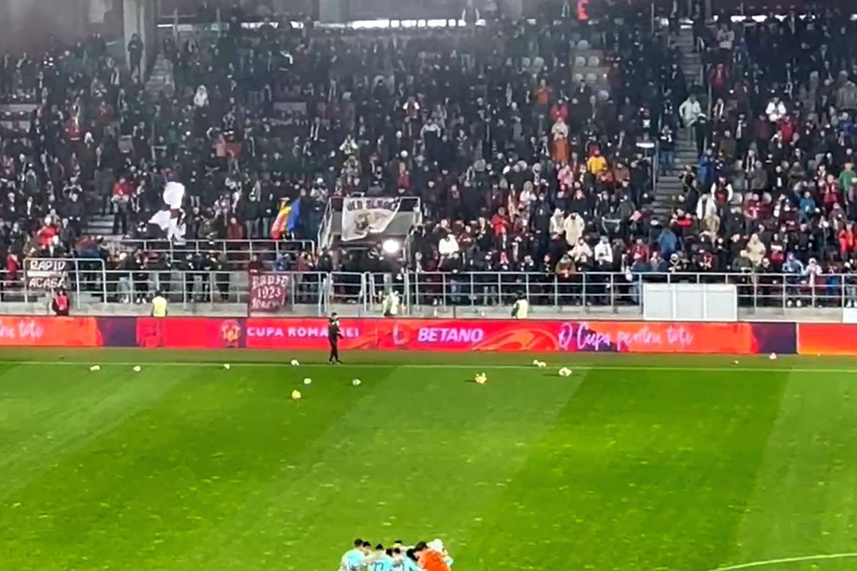 Nu au ținut cont de părerea liderului galeriei sau de vreme » Jucării aruncate în apă la Rapid - CFR Cluj