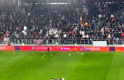 Nu au ținut cont de părerea liderului galeriei sau de vreme » Jucării aruncate în apă la Rapid - CFR Cluj