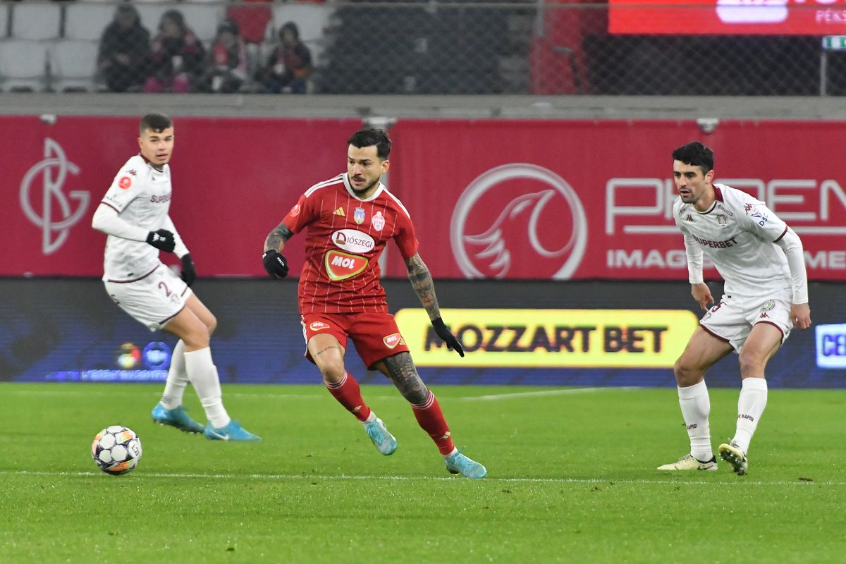 L-a exasperat pe Șumudică! Atacantul Rapidului a ratat două ocazii uriașe cu Sepsi