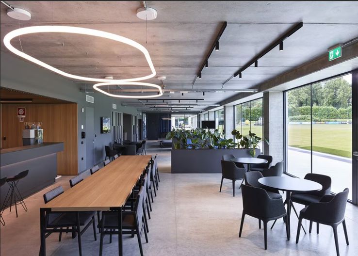 Imagini din baza de pregătire a lui Inter de la Appiano Gentile / Foto: domusweb.it