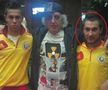 Leonard Manole, alături de interlopul Ratko Buturovic, înaintea meciului cu Serbia din 2012 /