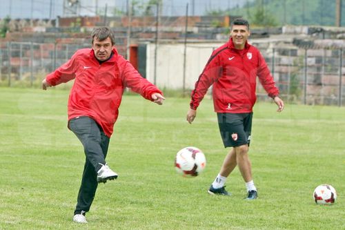 Dorin Mateuț, în stânga, în perioada în care lucra la Dinamo
