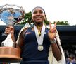 Coco Gauff și trofeul cucerit pentru a doua oară la rând FOTO Guliver/GettyImages