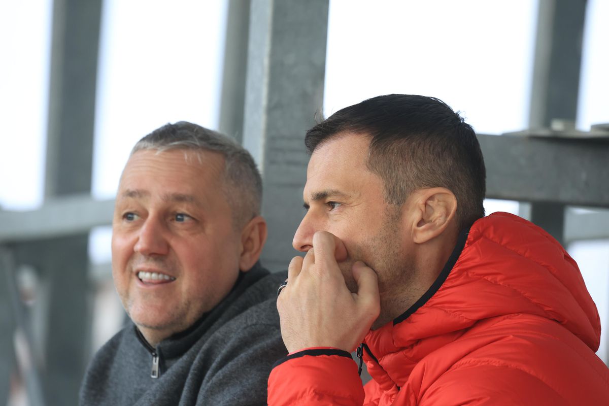 Mihai Rotaru (Universitatea Craiova) și Andrei Nicolescu (Dinamo)