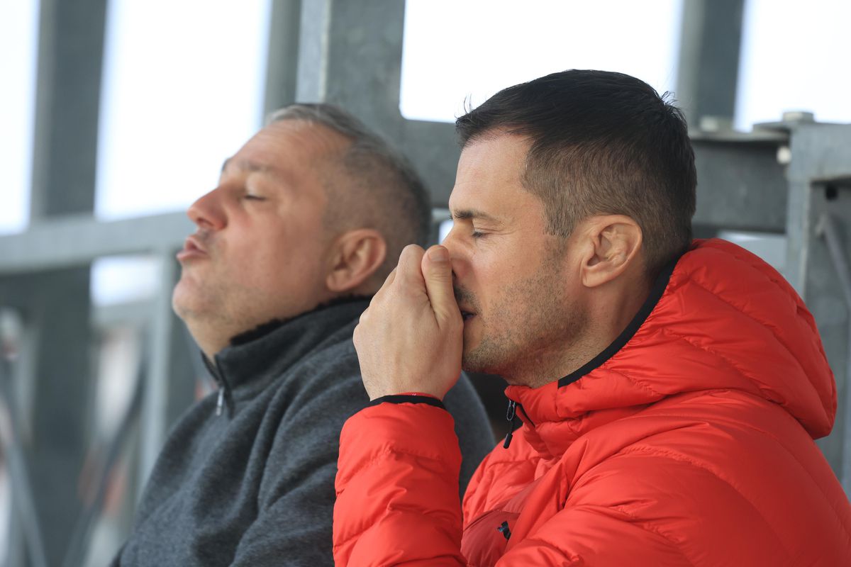 Mihai Rotaru (Universitatea Craiova) și Andrei Nicolescu (Dinamo)