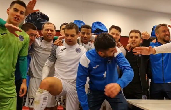 VIDEO. Fiesta în vestiar! Cum a sărbătorit Academica victoria cu FCSB: „Să ne trăiești, Clinceniule!”