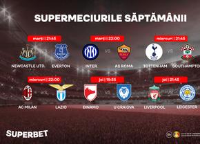 SuperMeciurile săptămânii: Sferturile Cupei Italiei, etapă intermediară în Premier League şi derby în România