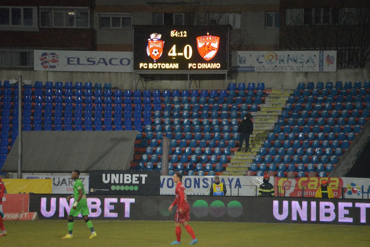 FC Botoșani - Dinamo 4-0. Prăpăd! „Câinii” sunt umiliți și în Moldova, iar evitarea retrogradării pare imposibilă!