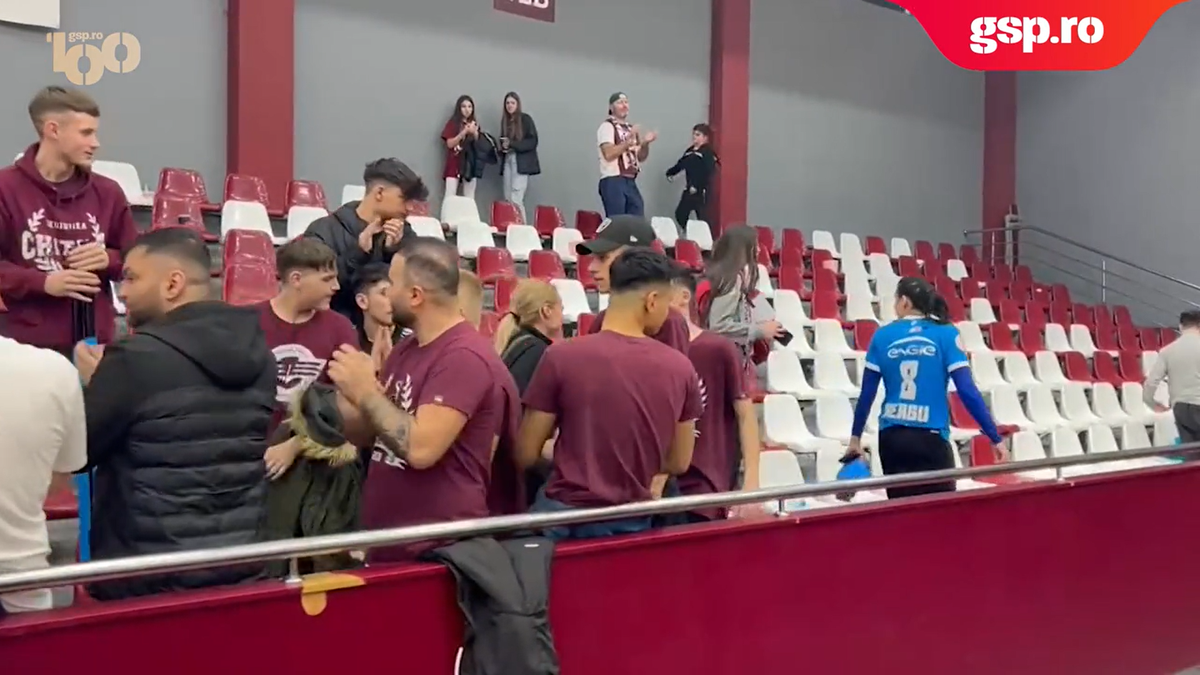 Marea împăcare: Cristina Neagu, în mijlocul galeriei Rapidului » Reporterii GSP au surprins imaginile care nu s-au văzut la TV