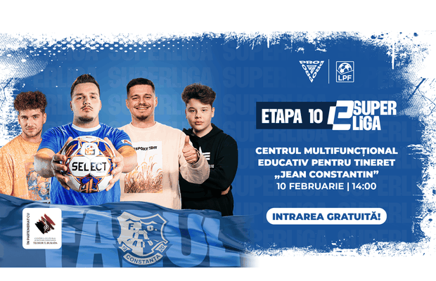 eSuperliga vine la Constanța pe 10 februarie pentru a zecea etapă din campionatul virtual de fotbal