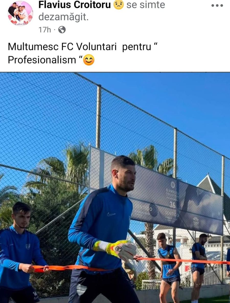 D-ale carnavalului » Nețoiu l-a luat, Nețoiu l-a dat! Fotbalistul rezolvat în iarnă e indignat: „Mulțumesc pentru «profesionalism», FC Voluntari!”