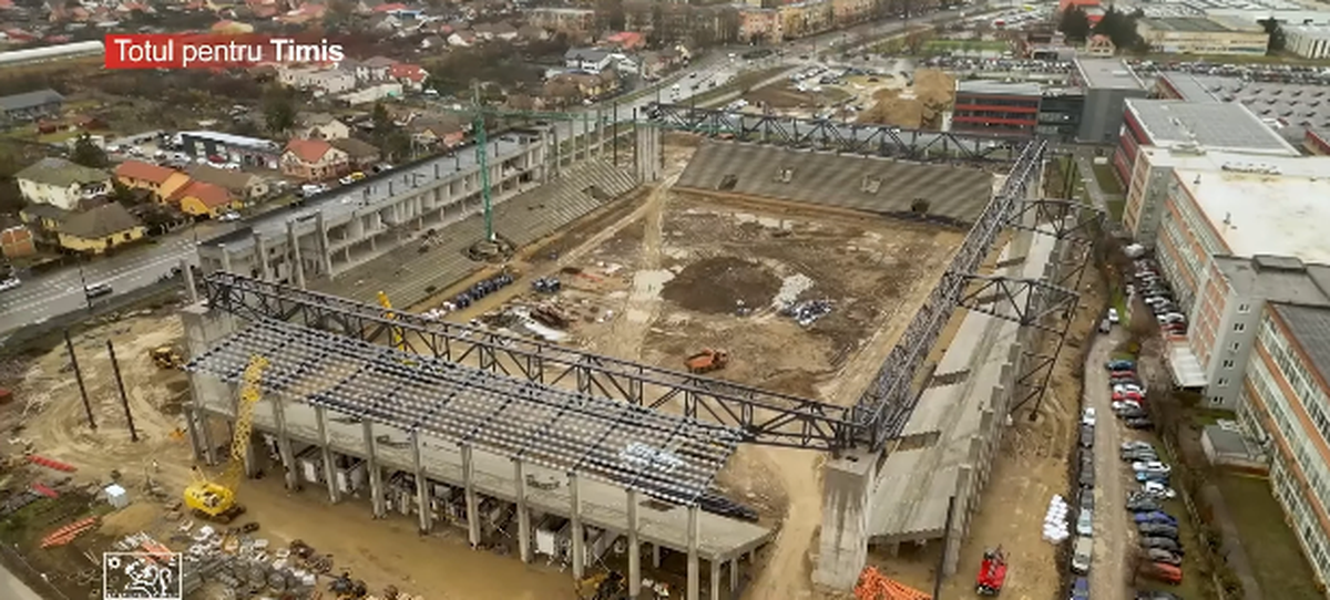 Prinde contur » Imagini la zi cu primul stadion din România care se va inaugura în 2026