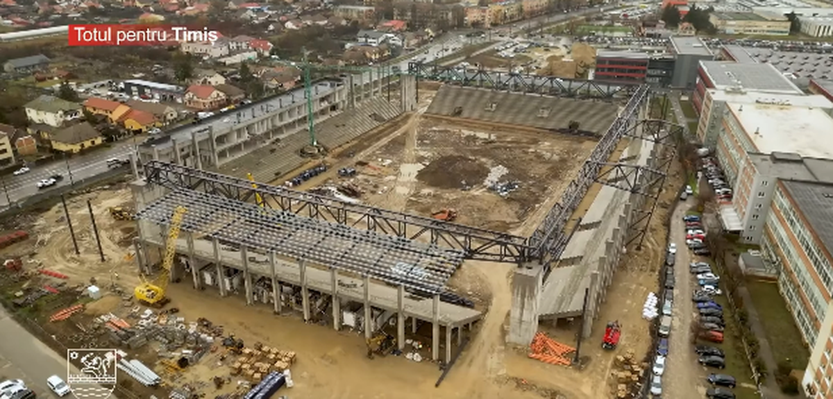 Stadionul „Eroii Timișoarei”, decembrie 2025 // foto: capturi YouTube