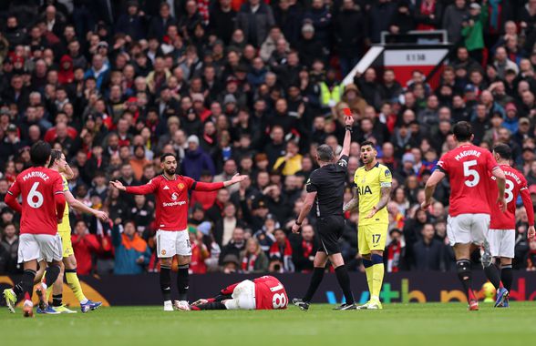 Manchester United - Tottenham, meciul zilei în Premier League » Radu Drăgușin, introdus pe teren după eliminarea lui Romero!