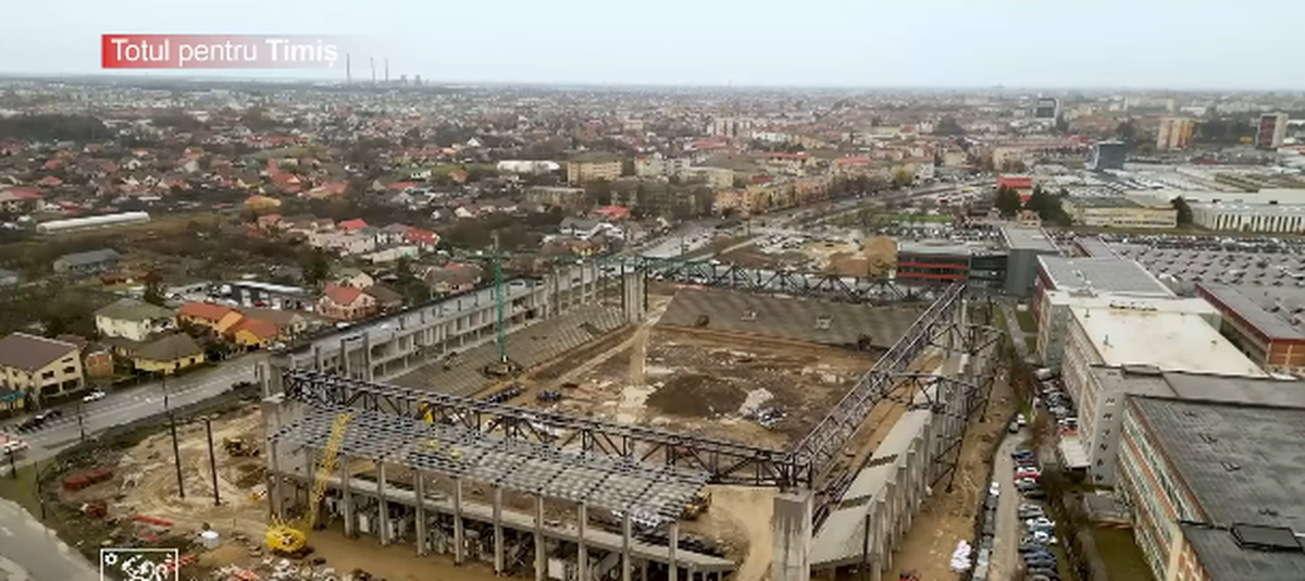 Prinde contur » Imagini la zi cu primul stadion din România care se va inaugura în 2026