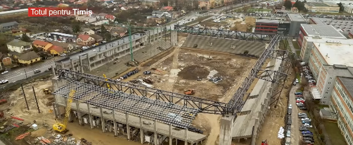 Stadionul „Eroii Timișoarei”, decembrie 2025 // foto: capturi YouTube