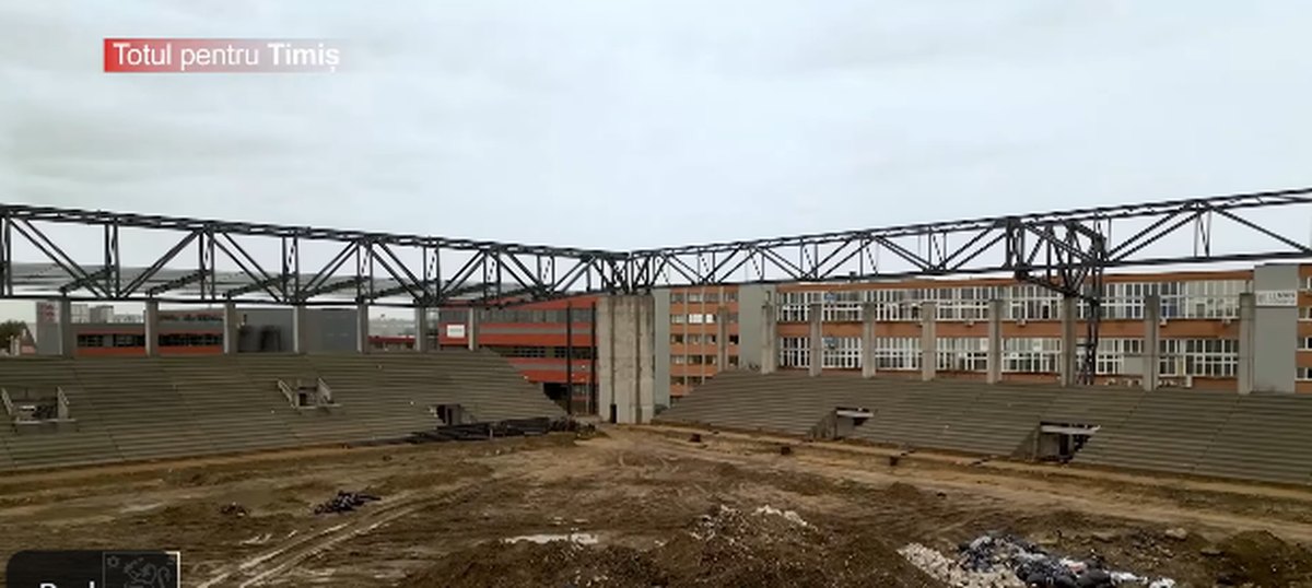 Stadionul „Eroii Timișoarei”, decembrie 2025 // foto: capturi YouTube