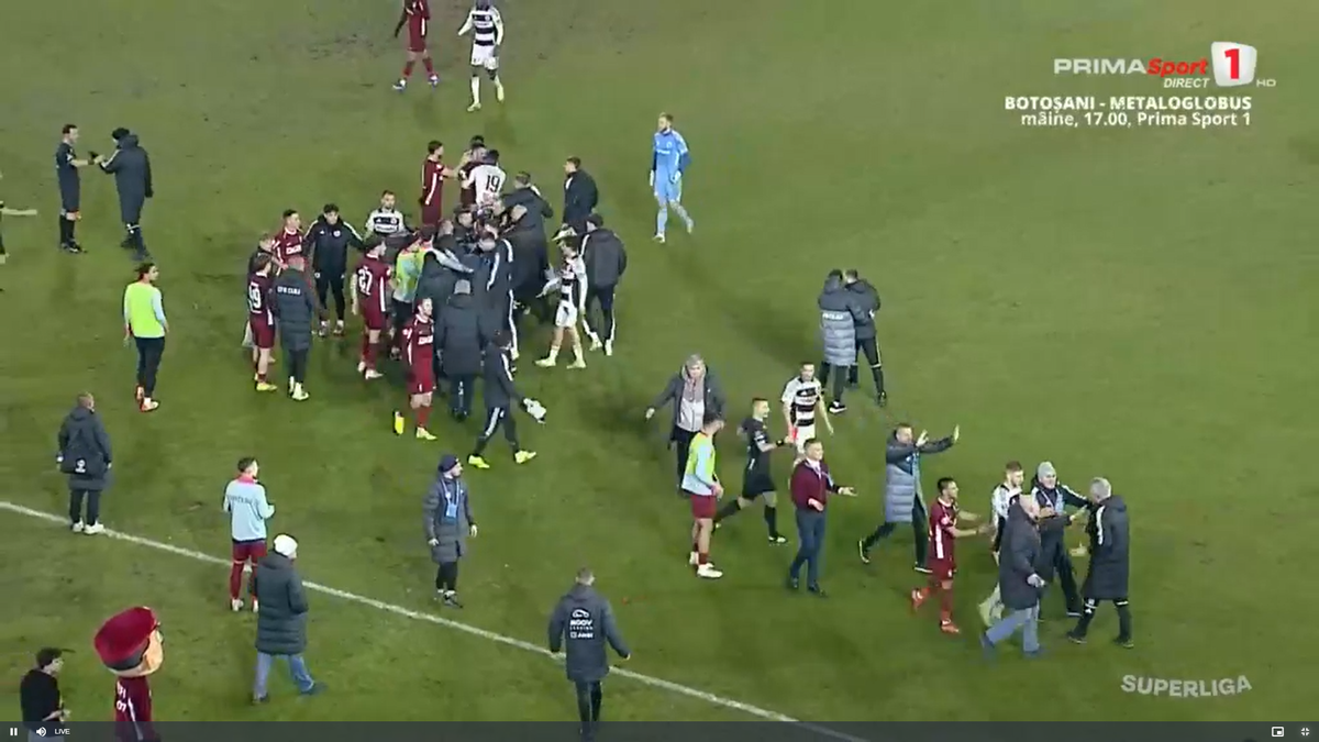 Cristiano Bergodi a făcut scandal la finalul meciului dintre CFR Cluj și U Cluj