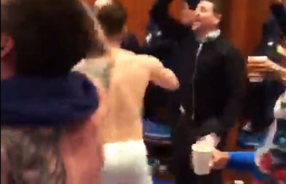 VIDEO Momente senzaționale în vestiarul lui Rangers » Steven Gerrard și Ianis Hagi s-au dezlănțuit!