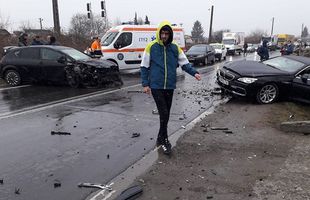 Cinci fotbaliști din România, implicați într-un grav accident rutier chiar înainte de meci