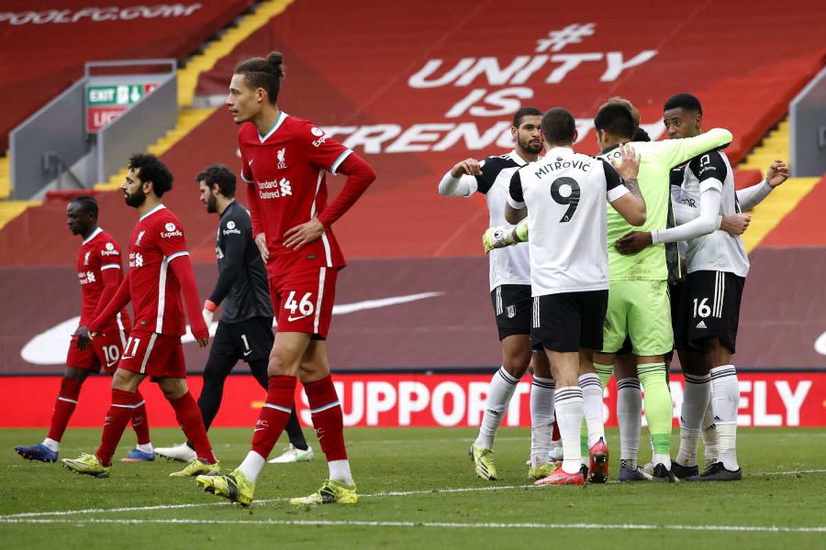 ȘOCANT! A 6-a înfrângere consecutivă pentru Liverpool pe Anfield » „Cormoranii”, răpuși de o echipă de la retrogradare