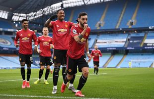 FOTO. Manchester e roșu » United întrerupe seria incredibilă de victorii a rivalei și urcă pe doi în Premier League! City, de nerecunoscut