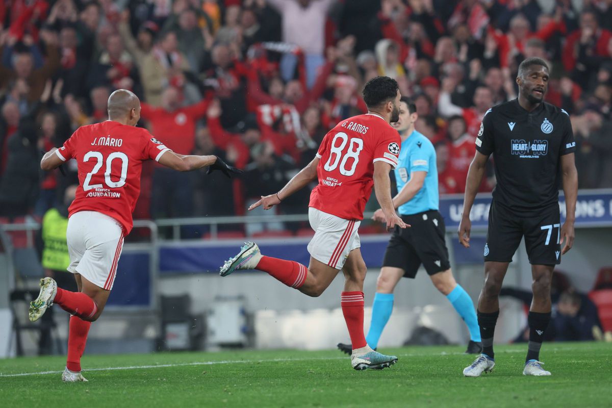 Benfica - FC Bruges 5-1, în „optimile” Ligii Campionilor » Calificare en fanfare a portughezilor în „sferturile” de finală