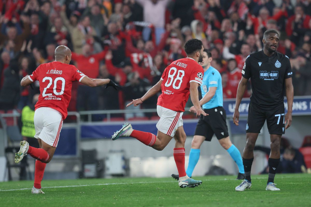 Benfica - FC Bruges 5-1, în „optimile” Ligii Campionilor » Calificare en fanfare a portughezilor în „sferturile” de finală