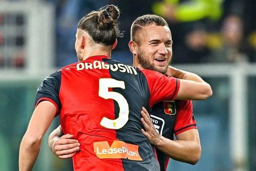Radu Drăgușin și George Pușcaș au marcat pentru Genoa. Foto: Instagram @emisfero1893