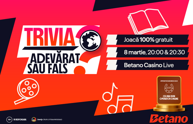 Trivia Adevărat sau Fals revine cu două ediții speciale de Ziua Femeii, doar în Betano Casino Live