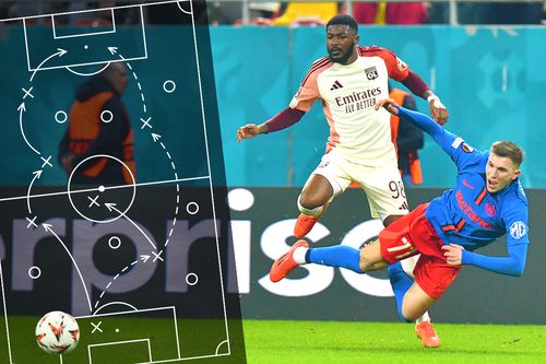 Analiza tactică a meciului FCSB - Lyon 1-3. Fotomontaj: Diana Vasilescu, GSP