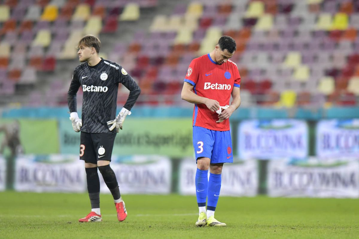 Imagini la finalul partidei FCSB - U Cluj