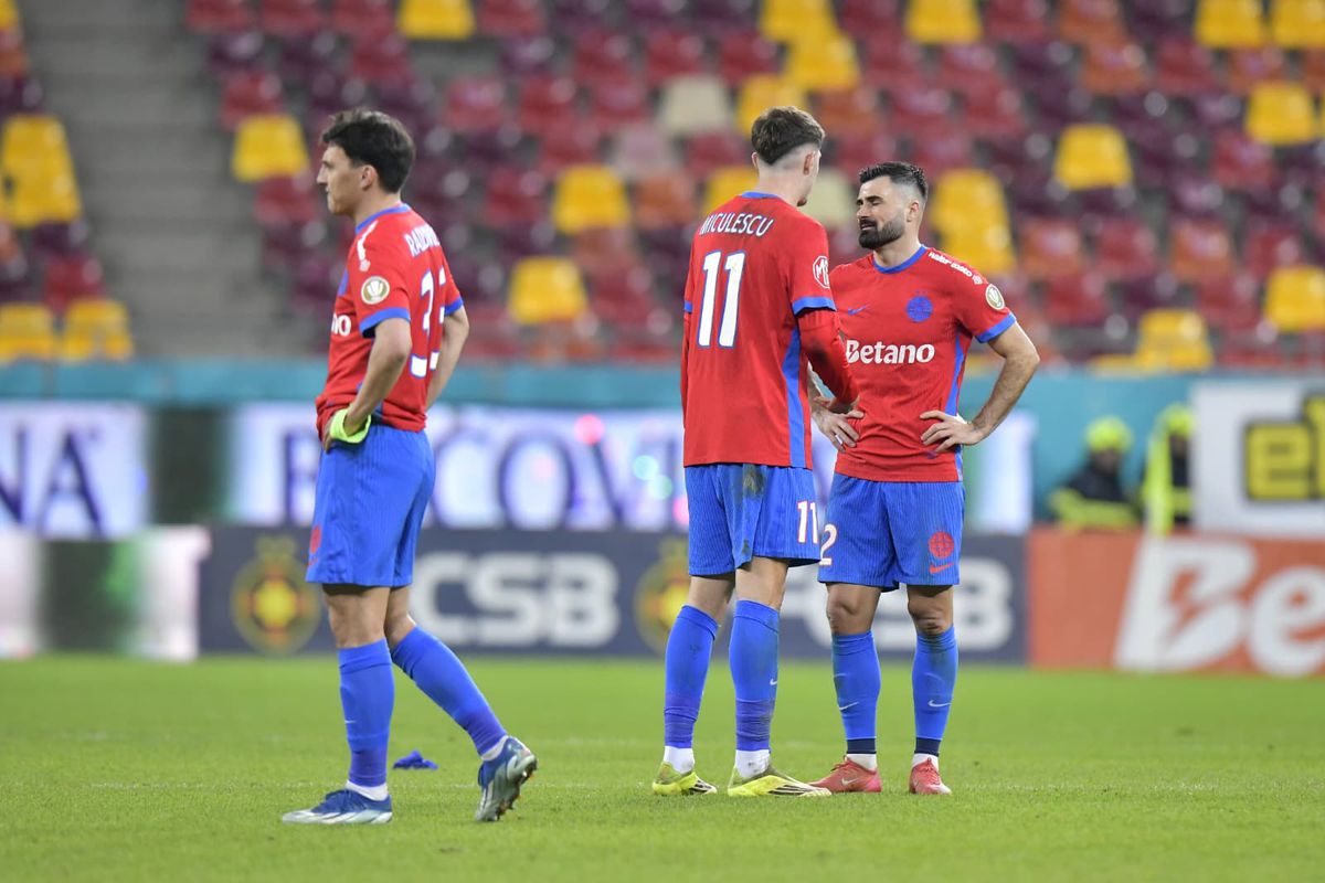 Imagini la finalul partidei FCSB - U Cluj